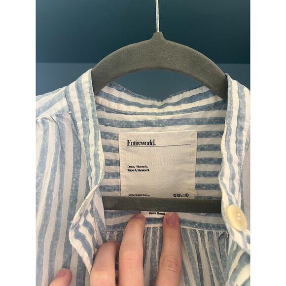 Entireworld. Striped Dress Type A, Version 9 in Blue/White - Picture 3 of 3